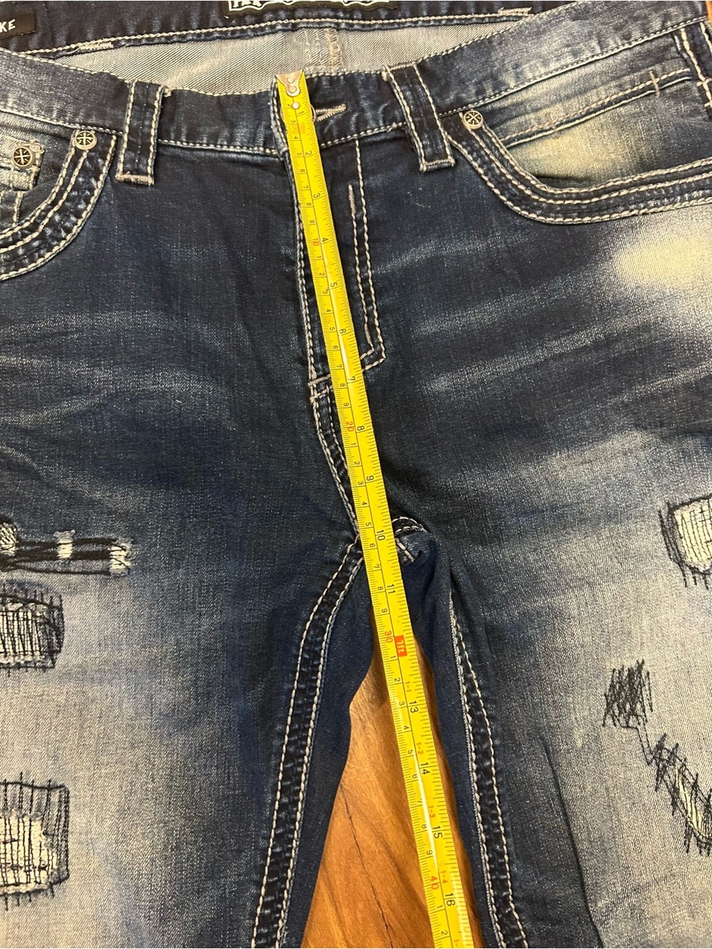 Affliction Mens Blake Rising Straight Jeans Size 36 - Picture 9 of 11